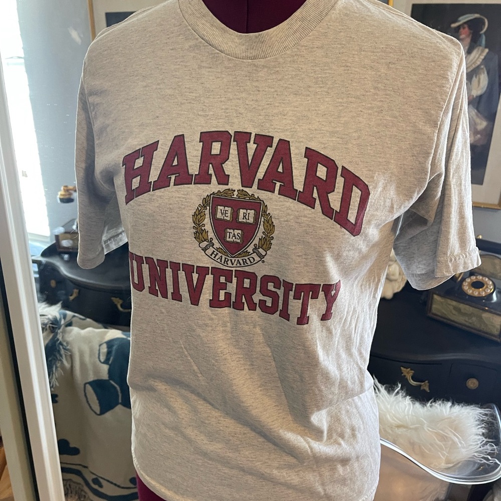 Harvard University Short Sleeve Gray Tee
